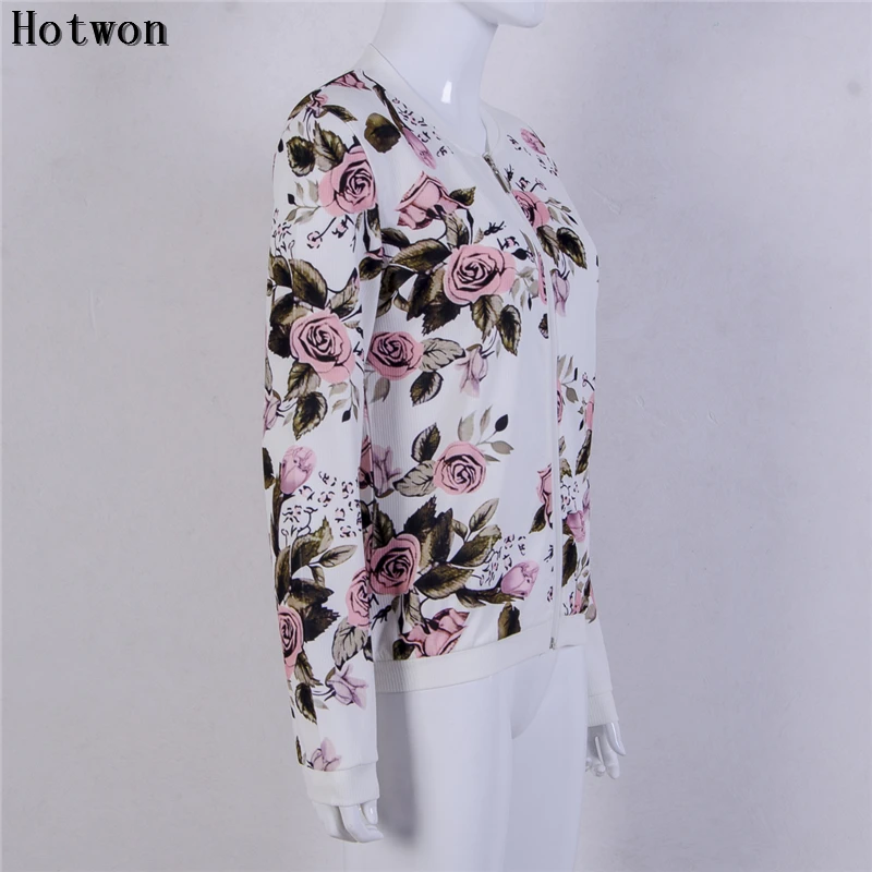Куртка женская с цветочным принтом на молнии 2019|outwear women|new spring autumnfloral jacket women |