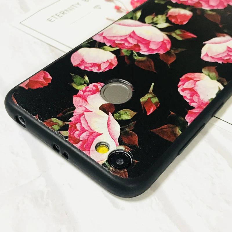Для Xiaomi Redmi Примечание 5A 2 GB 3 TPU силиконовый 3D Рельефный цветок Роскошные Чехлы