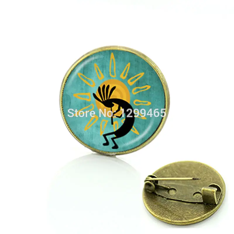 Броши Broche Southwest Jewelry Kokopelli Sun танцевальная брошь петух плодородие тучие короткие