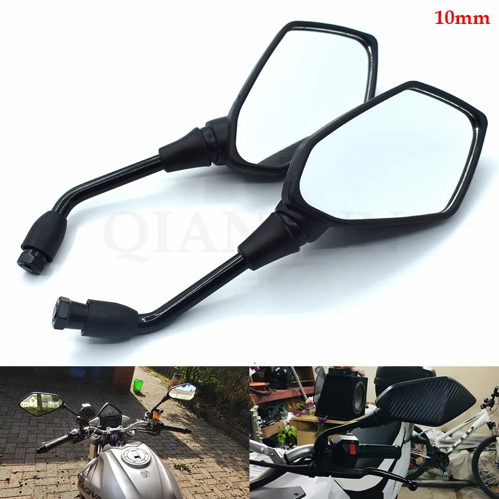 

Universal 10MM Motorcycle Handlebar Rear View Side Mirror Rearview Mirrors for Honda CB500X CB500X CB 500X 2013-2014 black