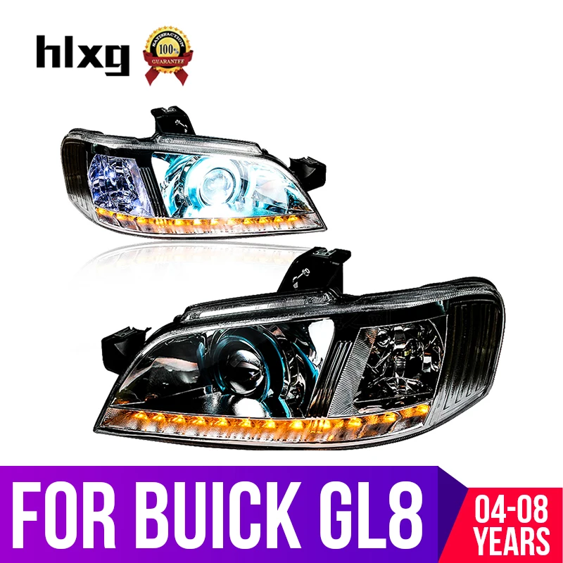 Hlxg 2 шт. автомобильный Стайлинг головная лампа для Buick GL8 2004 2008 светодиодный DRL HID