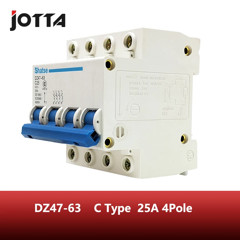 

Household Miniature Circuit C type DZ47-63 25A 4P