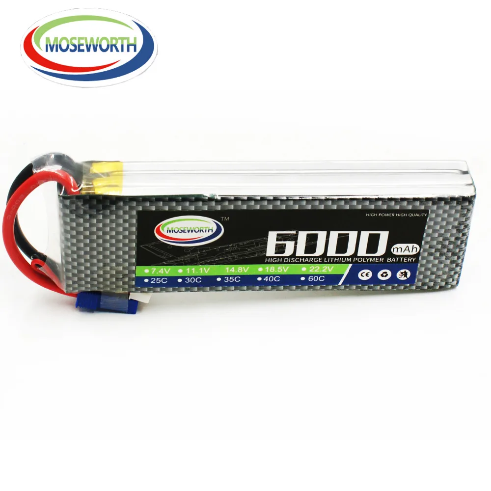 Аккумулятор Lipo 3S 11 1 В 6000 мАч 25C для радиоуправляемого квадрокоптера вертолета