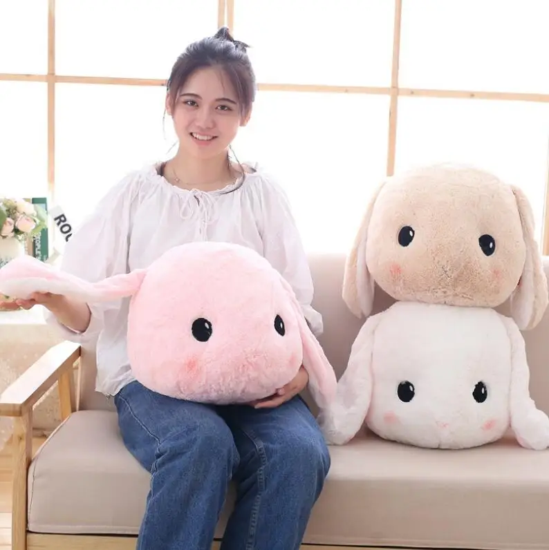 Japanese Long Ears Rabbit Plush Pillow Stuffed Soft Big Head Toys Dolls Kawaii Amuse Lop Toy Doll Kids Girl LT-8 | Дом и сад