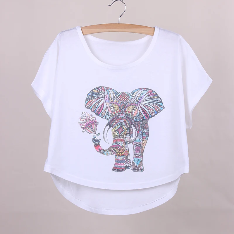 Женская летняя футболка с рукавом летучая мышь принтом | одежда