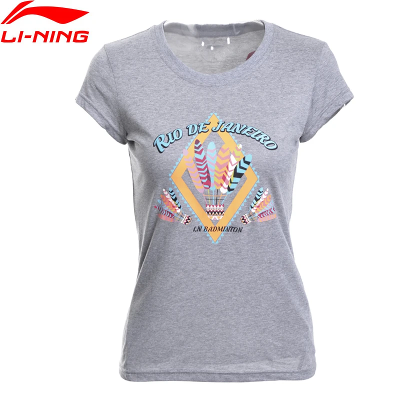 Li Ning женские рубашки для бадминтона дышащие легкие футболки соревнований Топ
