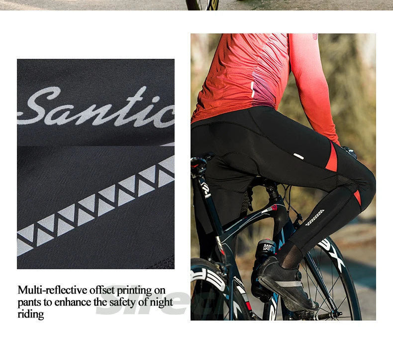 Santic велосипедные брюки весна осень мужские MTB шоссейные велосипедные брюки дышащие светоотражающие велосипедные длинные брюки велосипедные брюки Ciclismo