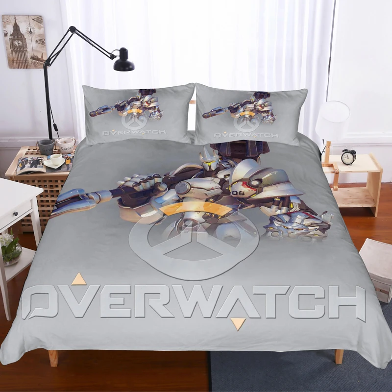 Overwatch 3D комплект постельного белья Детская комната Декор пододеяльники наволочки Overwatch OW Утешитель комплекты постельного белья постельное белье