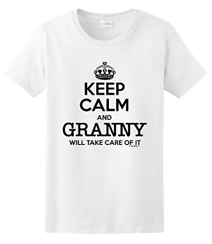 New 2016 Fashion T Shirts Women's Crew Neck Premium Short-Sleeve Keep Calm And Granny Will Take Care Of It Grandma Top Tees |
