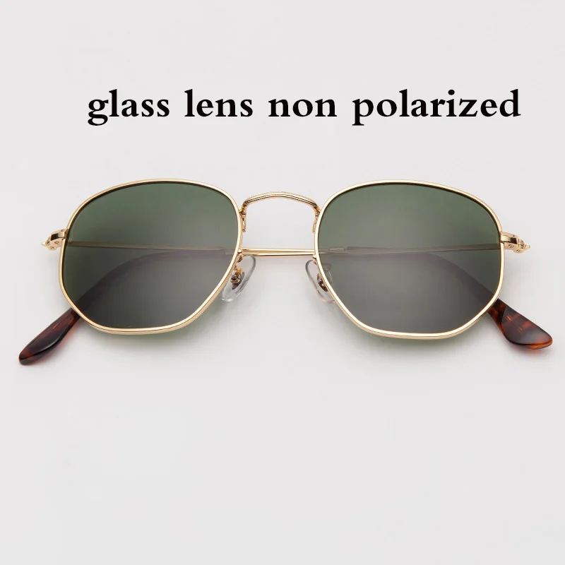 G15 glass 3548 поляризованные солнцезащитные очки для мужчин и женщин 52 мм градиентные стеклянные линзы шестиугольная металлическая оправа зеркальные солнцезащитные очки oculos de sol Gafas UV400 - Цвет линз: G15 glass