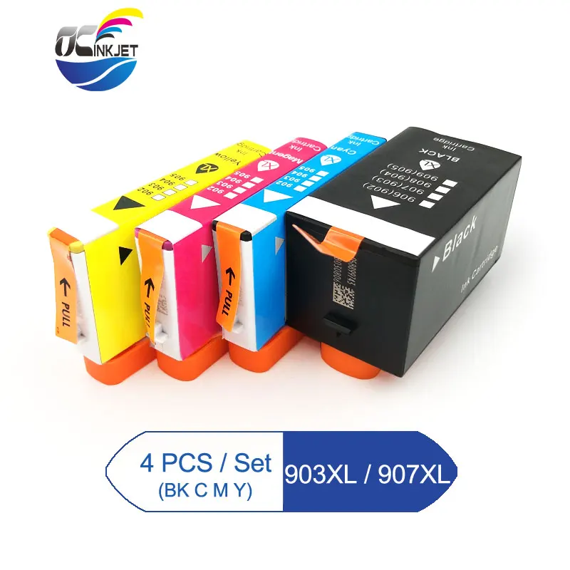 Сторонний картридж 903 для HP 903XL 907XL чернильный принтера Officejet Pro 6950 6960 6961 6963 6964 6965 6970