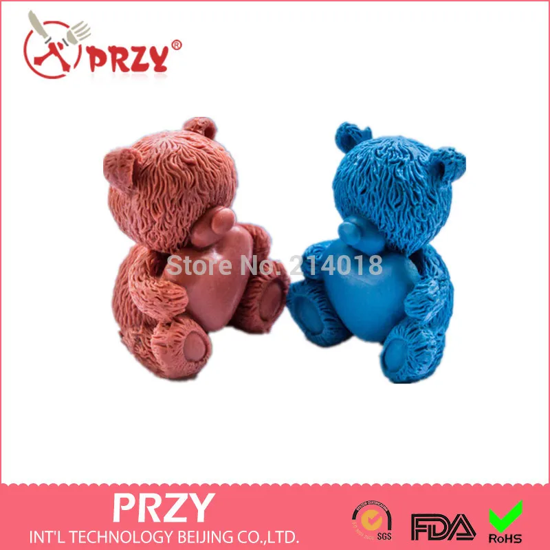 PRZY Bear силиконовая форма в форме сердца женская для мыла ручной работы лидер