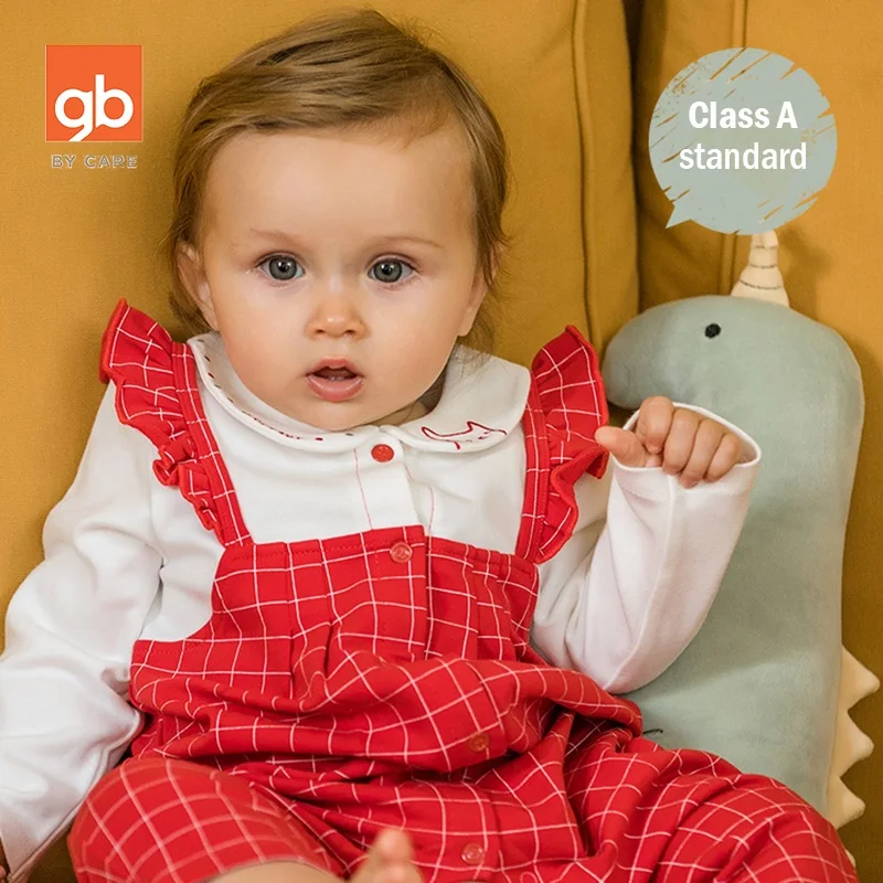 Goodbaby/Детские хлопковые комбинезоны для новорожденных повседневная Милая одежда