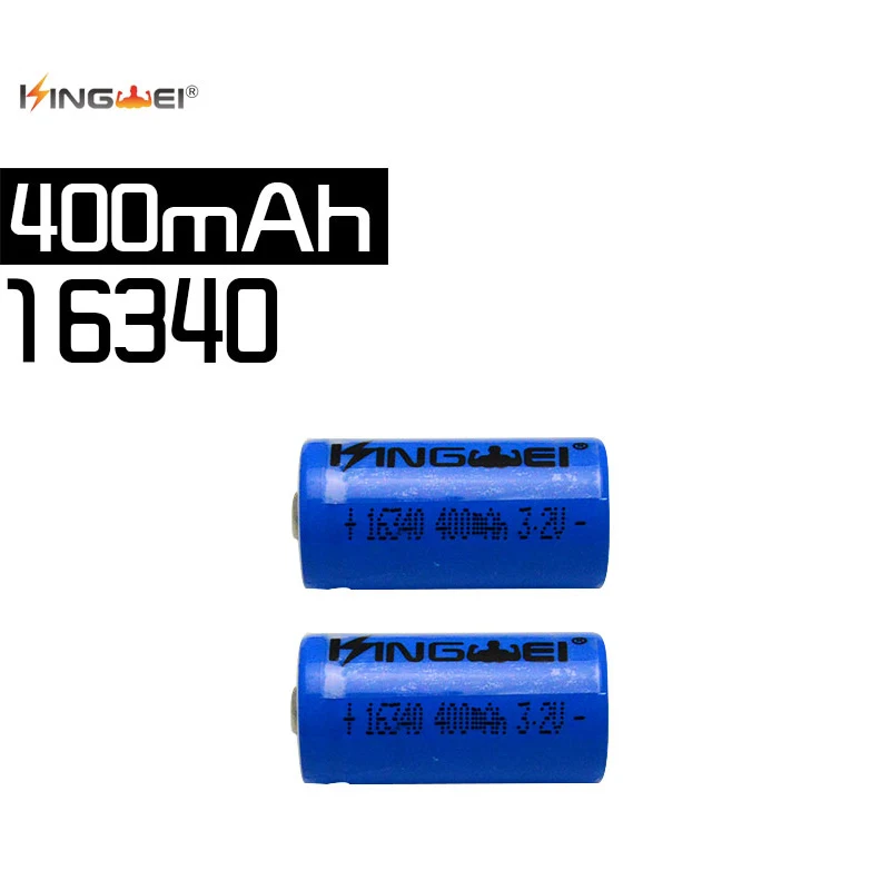 20 шт./лот оптовая продажа IFR 16340 призматическая Lifepo4 батарея 3 2 v 400mah фиолетовая