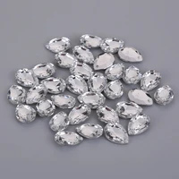 15mm round 1318mm drop pointback with two holes glitter crystal ab rhinestone acrylic sewing crystal button beads for clothes