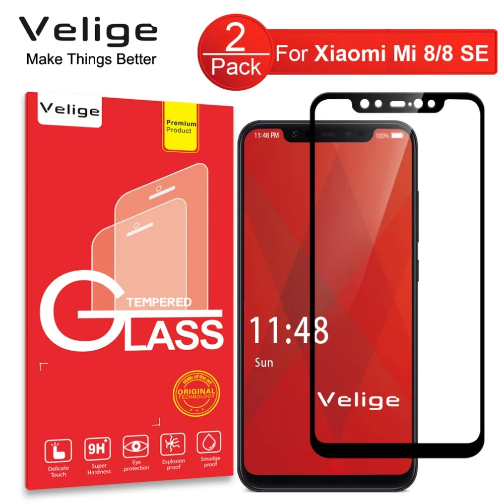 2 шт./упаковка Защитное стекло для Xiaomi Mi 8 SE Mi8 Xiomi 9H 2.5D|Защитные стёкла и плёнки