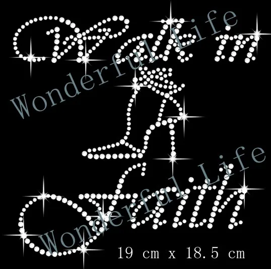Free shipping hotfix rhinestone Iron On bling transfer design walk in faith high heel shoes for ladys | Дом и сад