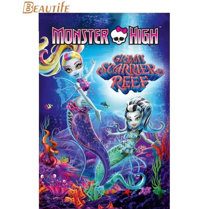 Monster High 5 плакат ткань Шелковый украшения дома настенный художественный тканевый