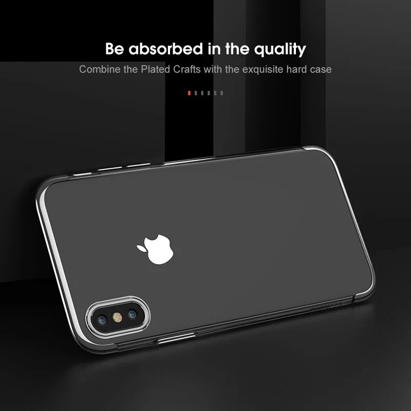 Роскошный чехол для iPhone Xr X XS Max с гальваническим покрытием тонкий мягкий