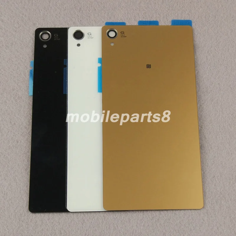 30 шт./лот Батарея задняя крышка стекла для sony Z3 L55T L55U D6603 D6653 запасные части для задней крышки Батарея двери Корпус стекло