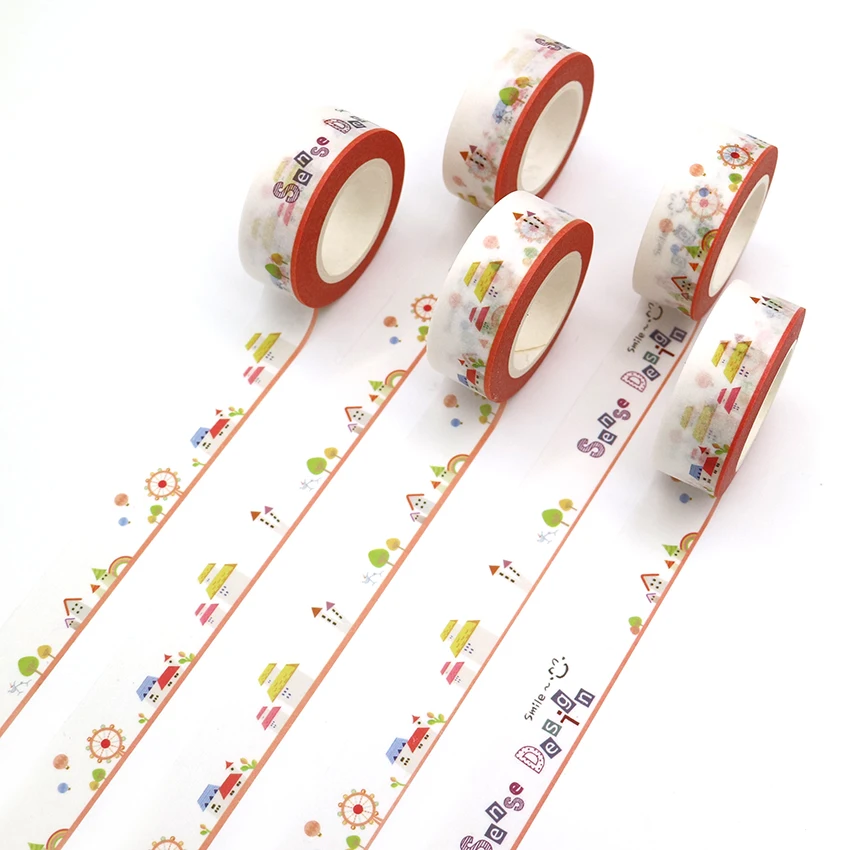 

1 PCS Creative kawai Sense Design Washi Tape DIY Decorative Tape Color Paper Office Adhesive Stationery Masking Tape Sticker