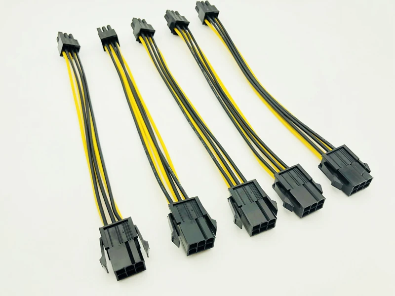 5 шт. 20 см 6Pin до 6 Pin PCI Express PCIe удлинитель питания разъем папа к гнезду видеокарта