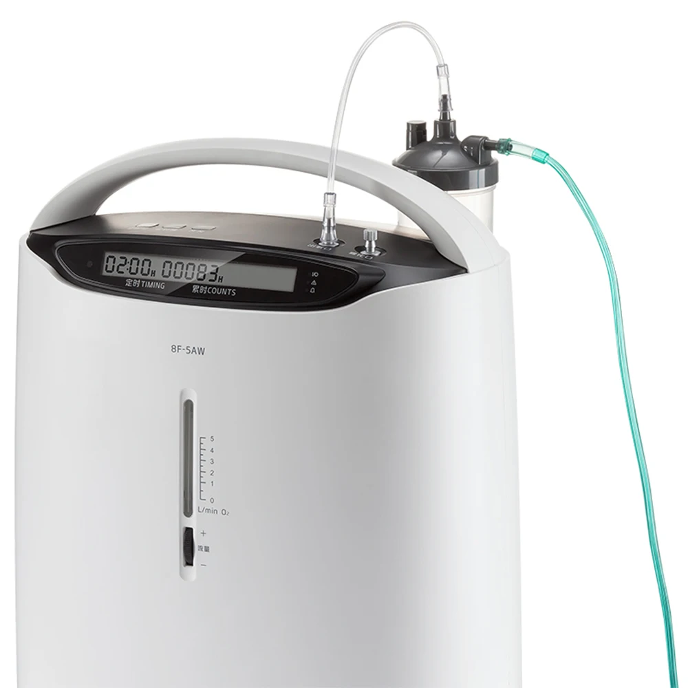 Портативный кислородный концентратор Yuwell, медицинский кислородный аппарат высокой концентрации, медицинский уход, домашний кислородный прибор с большим экраном 1-5 л/мин