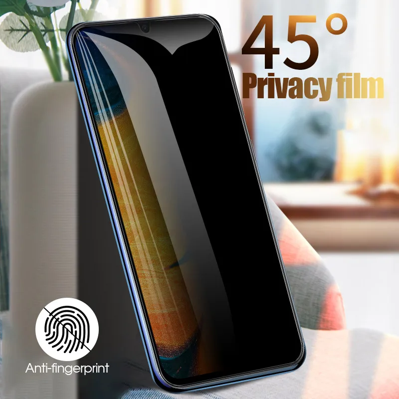 Антибликовое закаленное стекло для Samsung Galaxy A50 A6 A8 Plus 2018 A30 M20 M10 анти шпионское