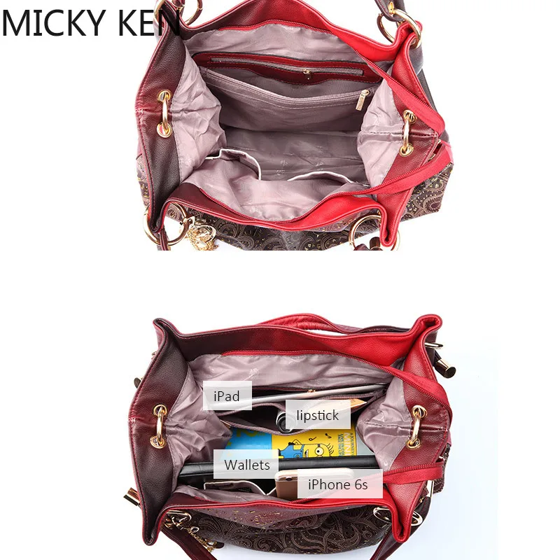Сумка MICKY KEN Женская из искусственной кожи с эффектом омбре цветочным принтом