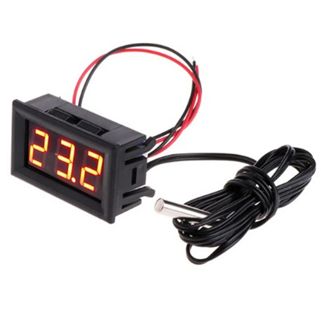 Цифровой термометр 12V с датчиком температуры зонд измеритель мониторинга мульти