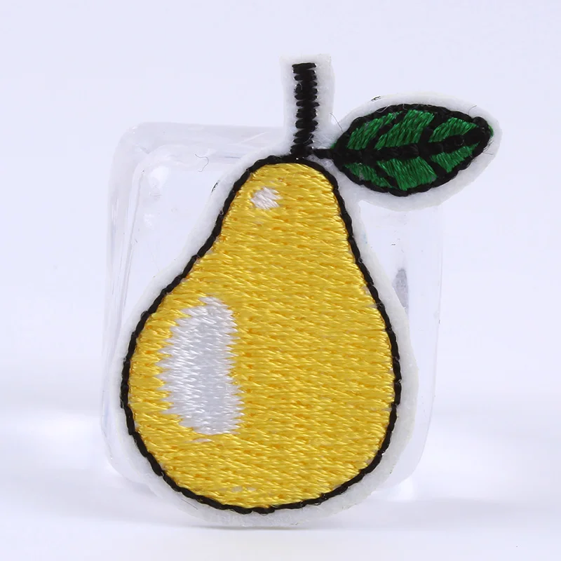 10 шт./лот наклейки в виде мультяшной груши нашивки с рисунком утюга на фруктах