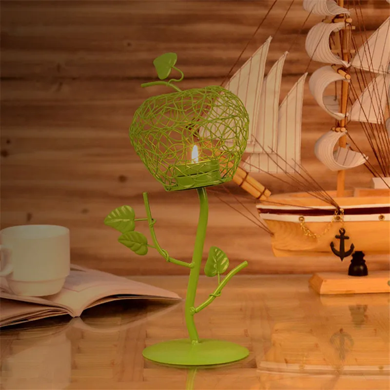 Садовый Железный фонарь Apple в европейском стиле подсвечник украшение для дома