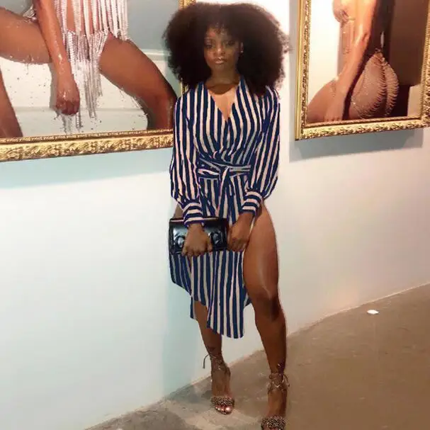 Красная полосатая блузка с длинным рукавом кимоно сексуальная рубашка глубоким v