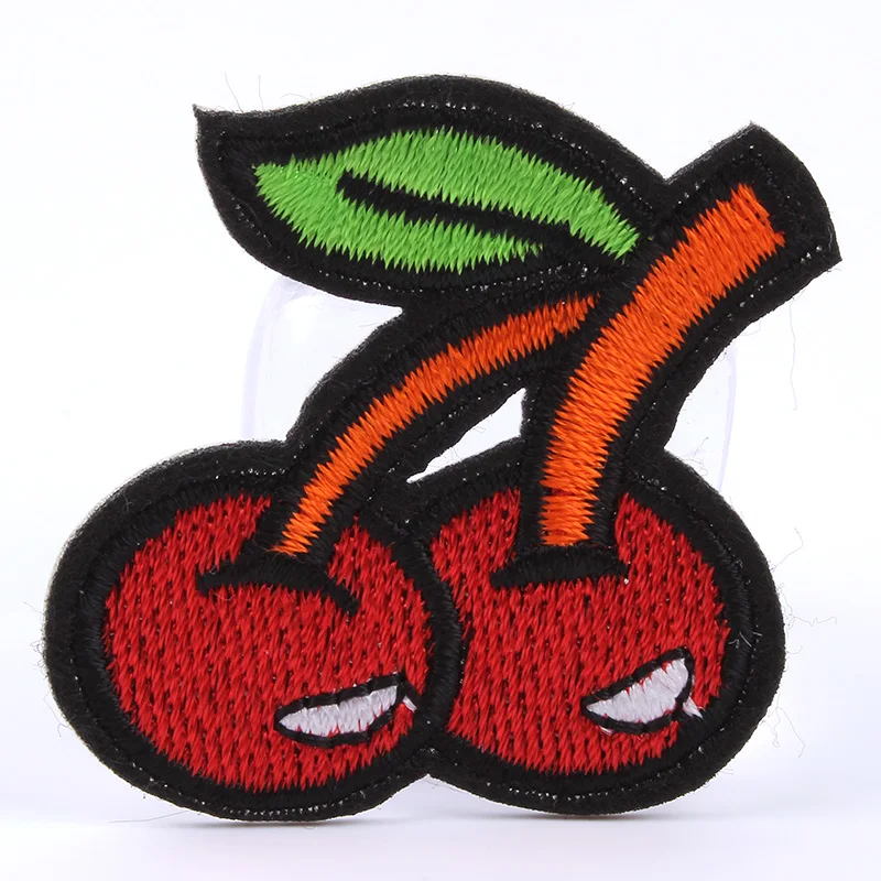 5pcs/lot Cartoon Fruits Patch Iron On Cherry Stickers Diy Jeans Coats Fabric Appliques iron sewing Badge Accessories Patches | Дом и сад