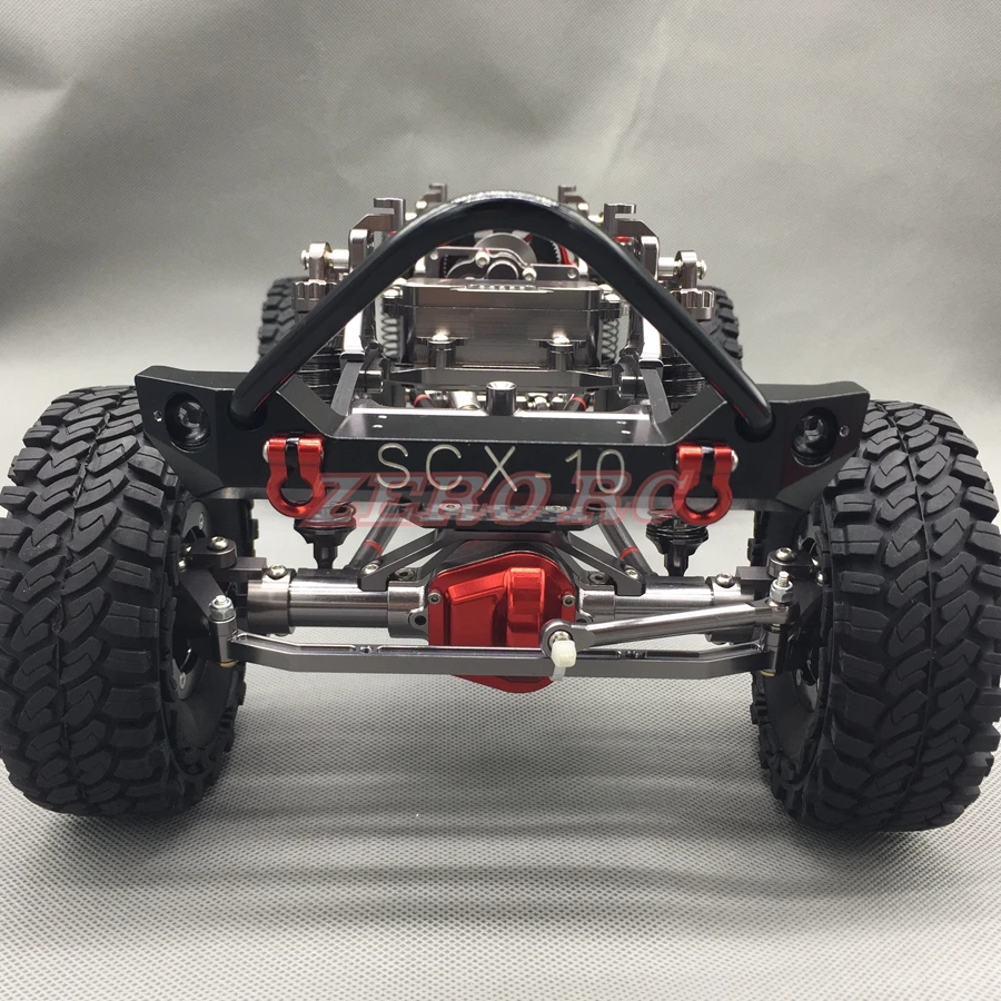 RC 1/10 осевой SCX10 CNC сплав яд передний бампер бык бар с буксирные скобы черный|axial
