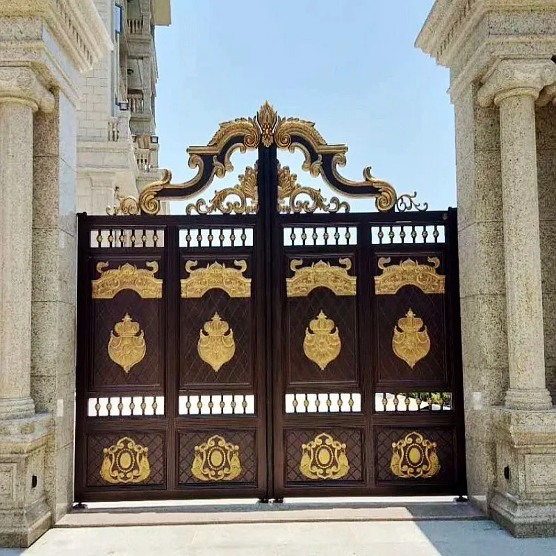 

house gate designs/main entrance gate design/cast aluminum wrought iron gates hc-a8