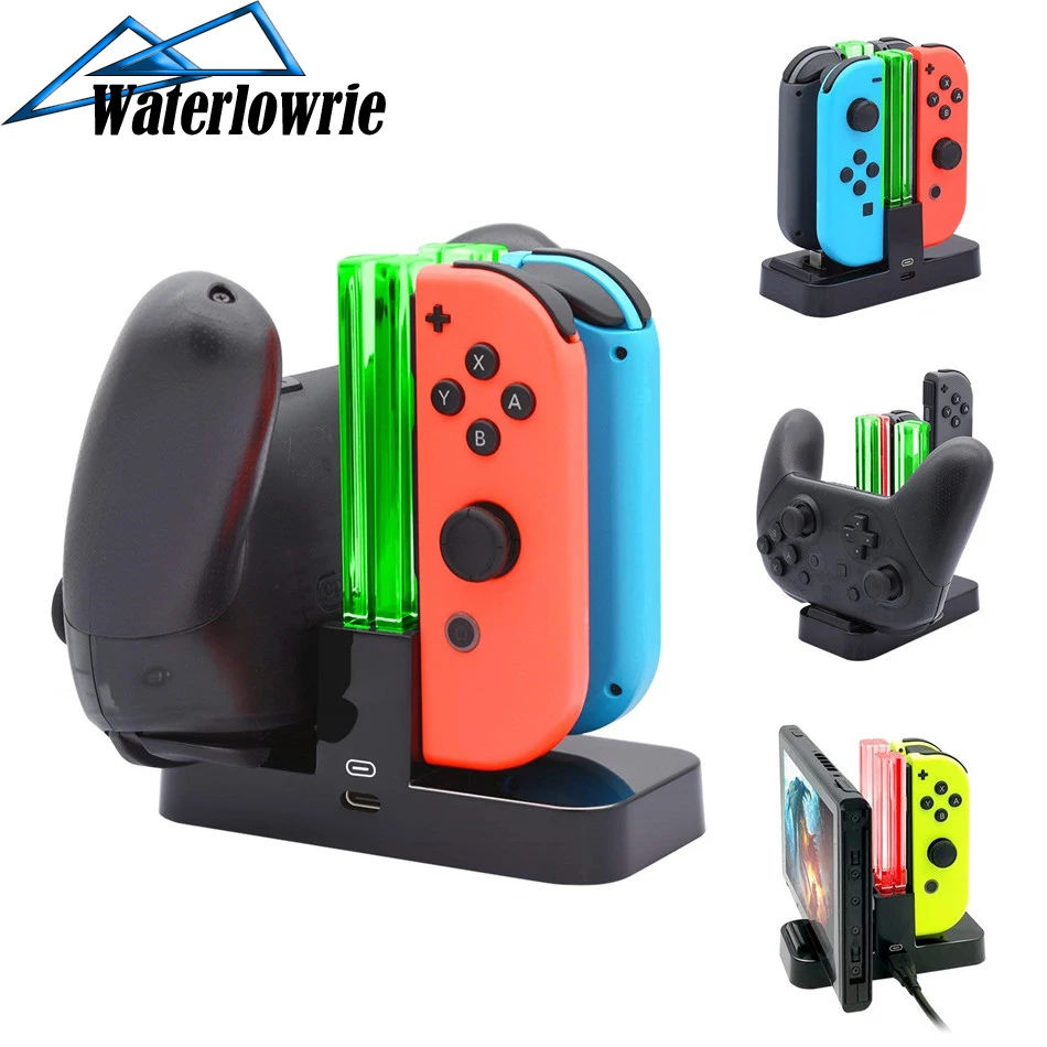 Зарядная док станция для контроллера Nintendo светодиодный зарядный контроллер Switch