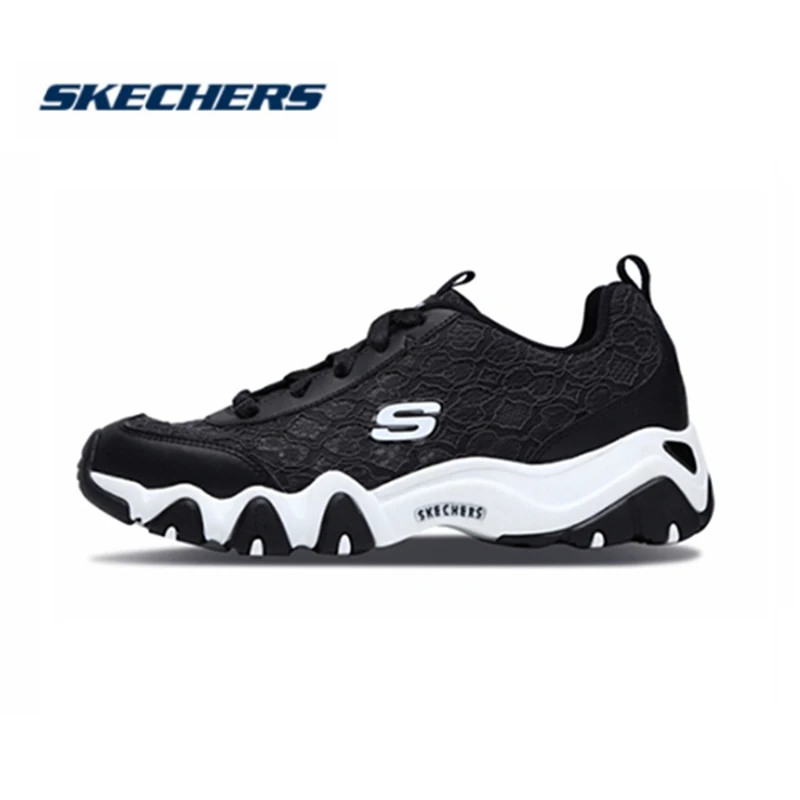 Женская обувь Skechers Летняя Повседневная дышащая на платформе с кружевным узором