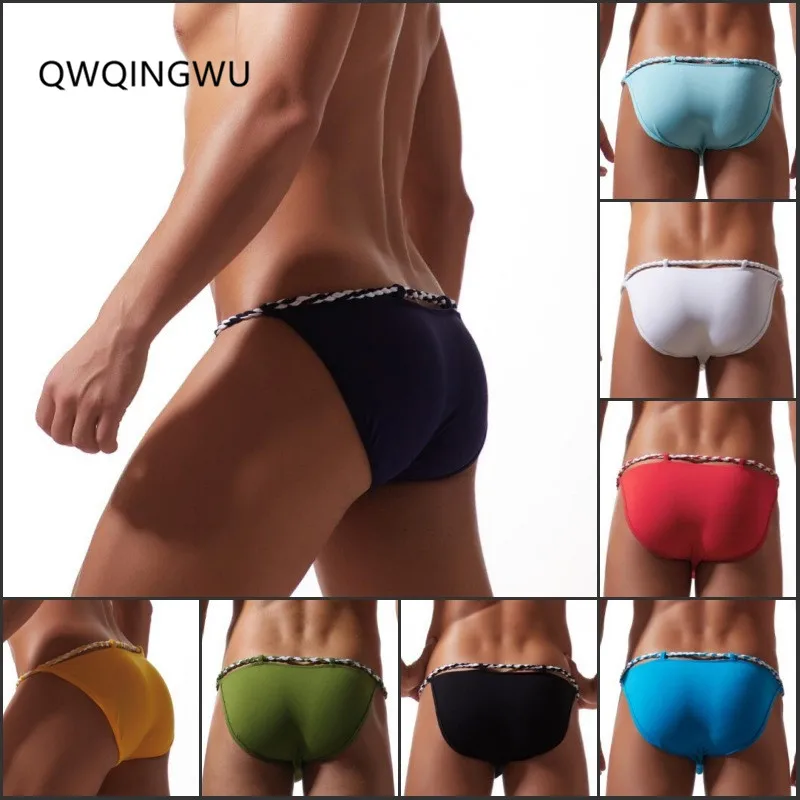 8PCS Sexy Underwear Men's Japan Sumo Game Briefs Underwear Nightwear Black Clubwear Costume Underpants Shorts Pants Rope Briefs