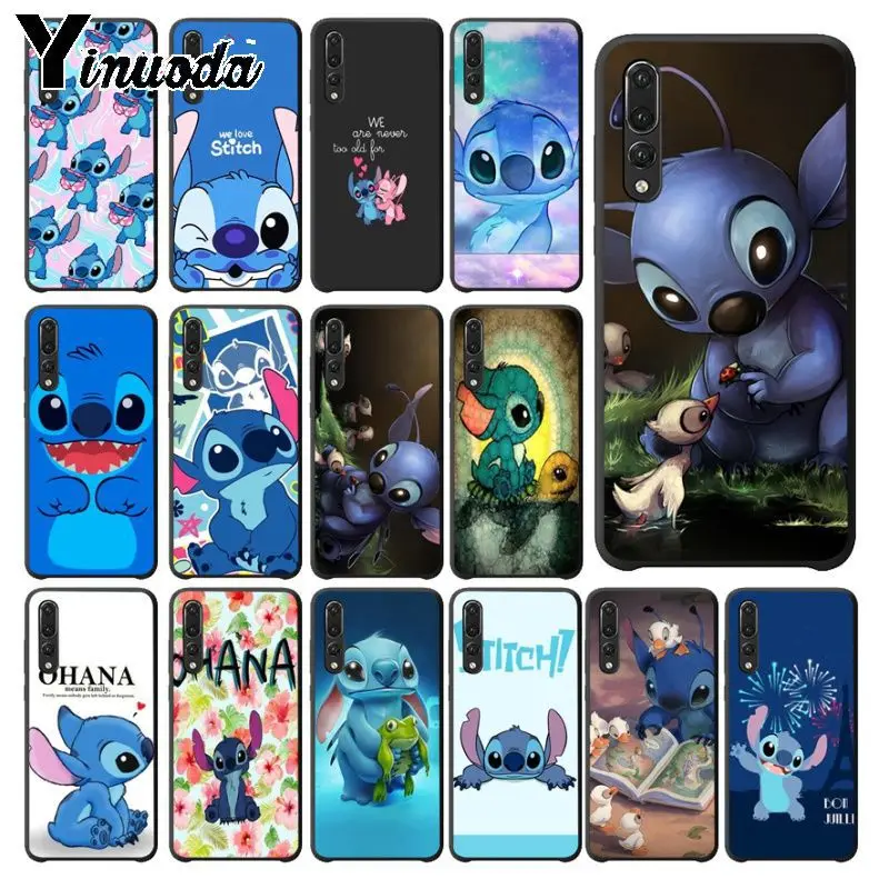 Yinuoda милый стежок Ohana черный мягкий чехол для телефона из ТПУ huawei p20 pro p20lite nova 3i mate20