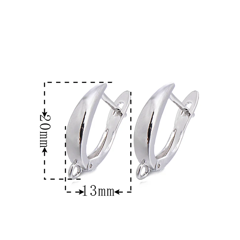 Pipitree DIY серьги-кольца фурнитура для изготовления ювелирных изделий Медь CZ Циркон Серебро Золото Цвет Круглые Серьги Крючки застежки аксессуары