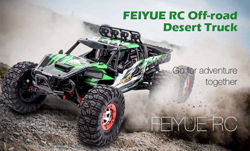 FEIYUE FY06 1:12 2,4 GHz 6WD RC внедорожный пустынный грузовик RTR 60 км высокоскоростной/металлический амортизатор/светодиодный фонарь
