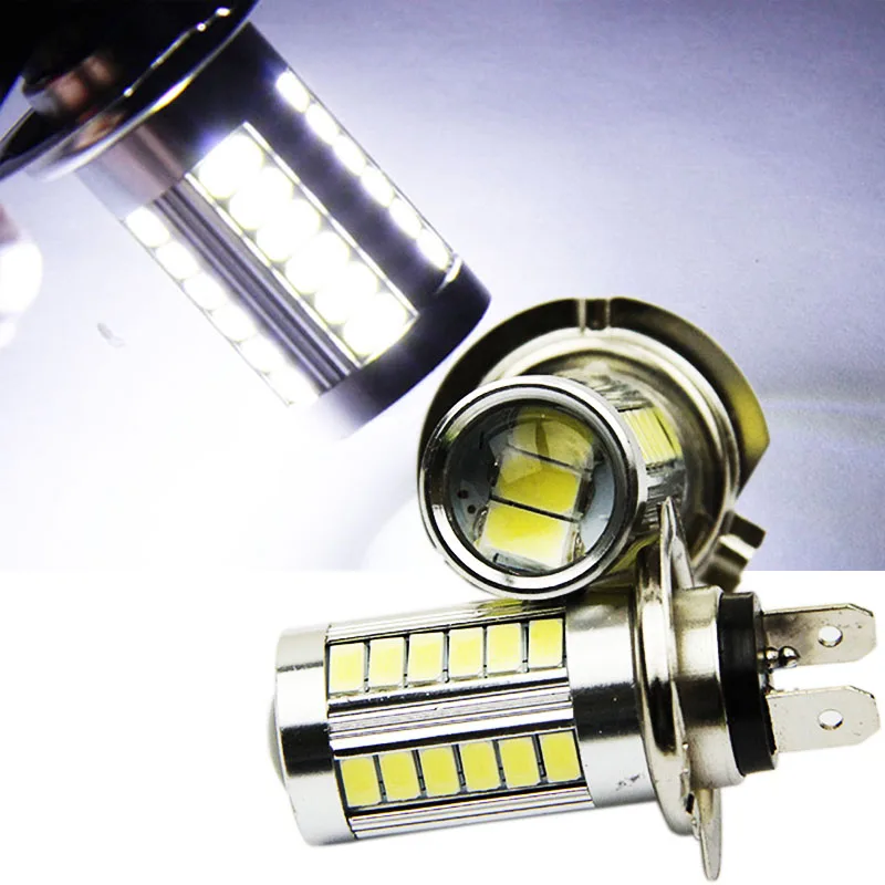 2 шт. автомобисветильник светодиодные лампы H7 5630 33smd 12 в 6000 К|Передние LED-фары для