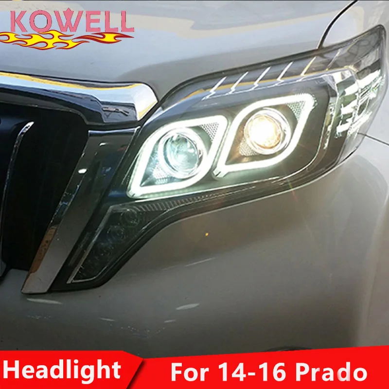Фара головного света KOWELL для Toyota Prado 2015 фара светодиодная ангельские глазки