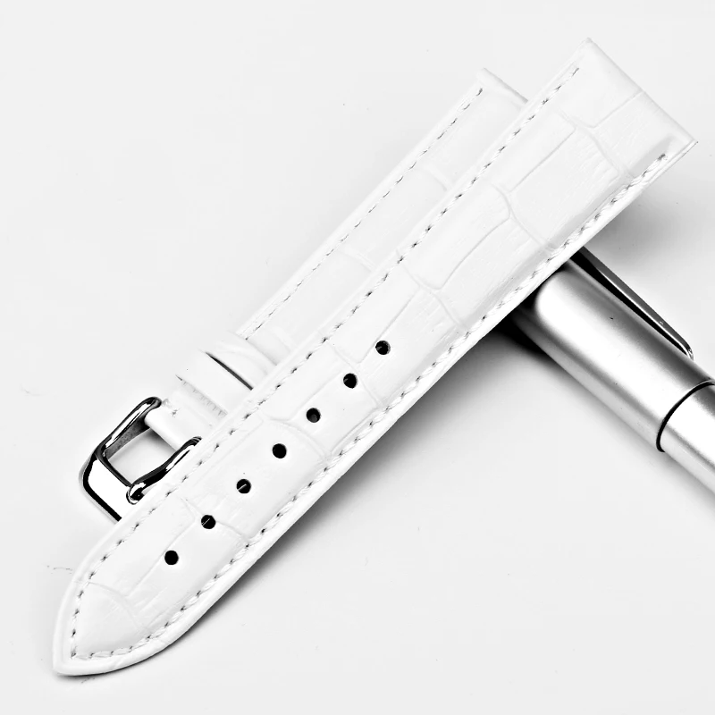 MAIKES Fashion White Cow Leather Watch Bands 12mm 14mm 16mm 18mm 19mm 20mm 22mm Watch Strap Accessories For Watch Bracelet