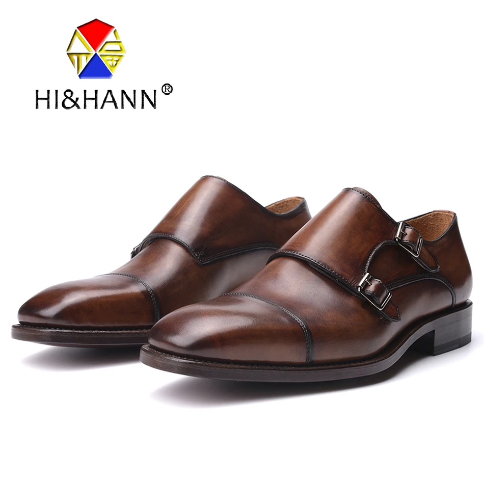 

Brown Buckle Strap Goodyear Handmade Shoes Men Derby Dress shoe Men Flats Size US 6-13 Free shipping