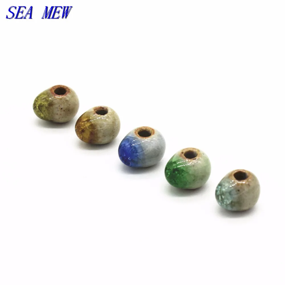 SEA MEW 20 шт. 10 мм * 12 лед трещины капли бусины фотоэлемент ручной работы для