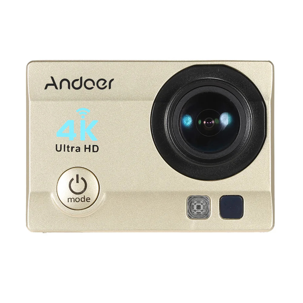 Золотой DE продвижение Andoer экшн Камера Q3H " ультра-hd ЖК-дисплей 4K 1080P 60FPS Выход 16MP с камера для дайвинга на глубину до 30 метров Водонепроницаемый чехол - Цвет: Золотой