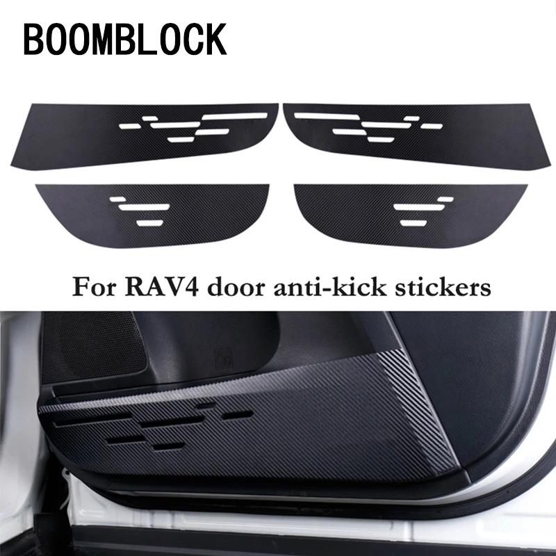 4 шт./компл. Авто Стайлинг 3D дверь анти Kick Pad Коврик наклейки для Toyota RAV4 Corolla 2014 2015 2016