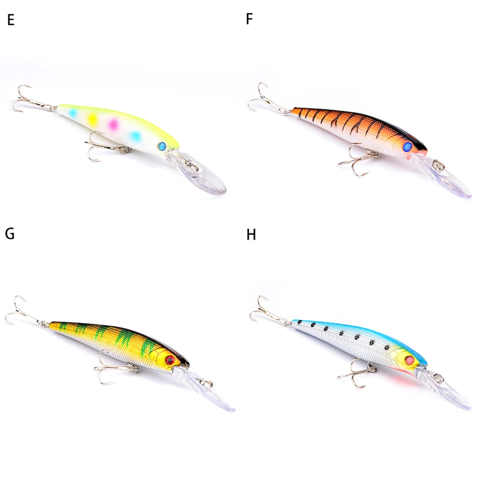 

Colorful Painted Bionic Fish Shape Fishing Hard Lure Bait Tackle with Two Hooks